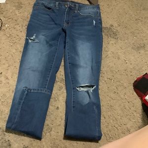 Aero high rise blue jeans